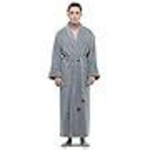 ESKYMODE Mens Cotton Bathrobe, Ankle Length Long Men’s Terry Cloth Towel Bath R…